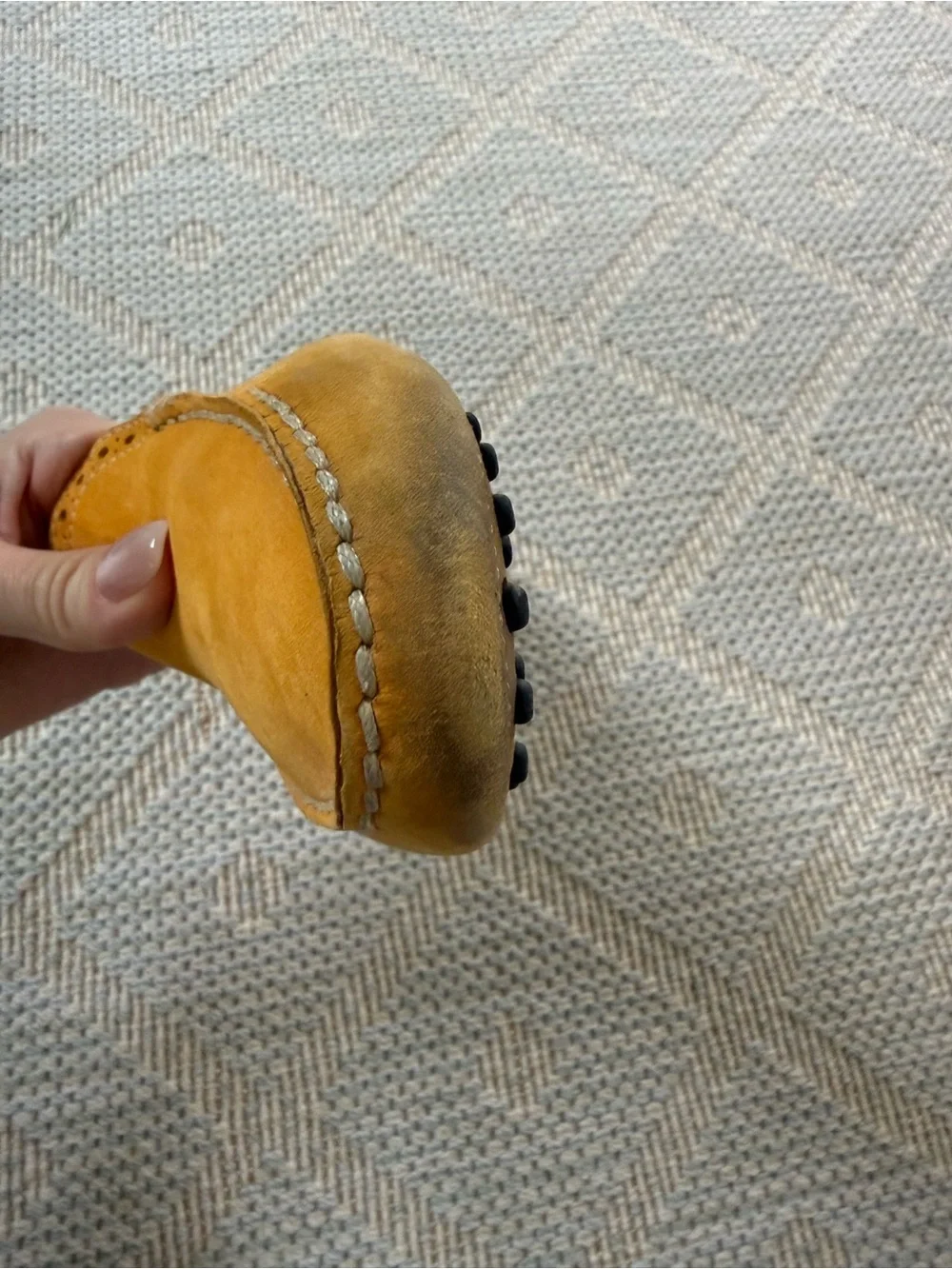 Tod's Women's Suede Slip-On Loafers in Mustard Yellow - Picture 7 of 9